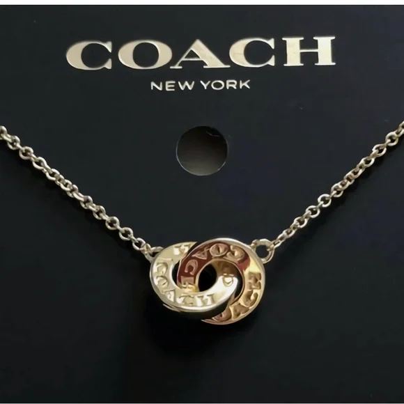 Coach Gold Intertwined Necklace - Picture 1 of 4